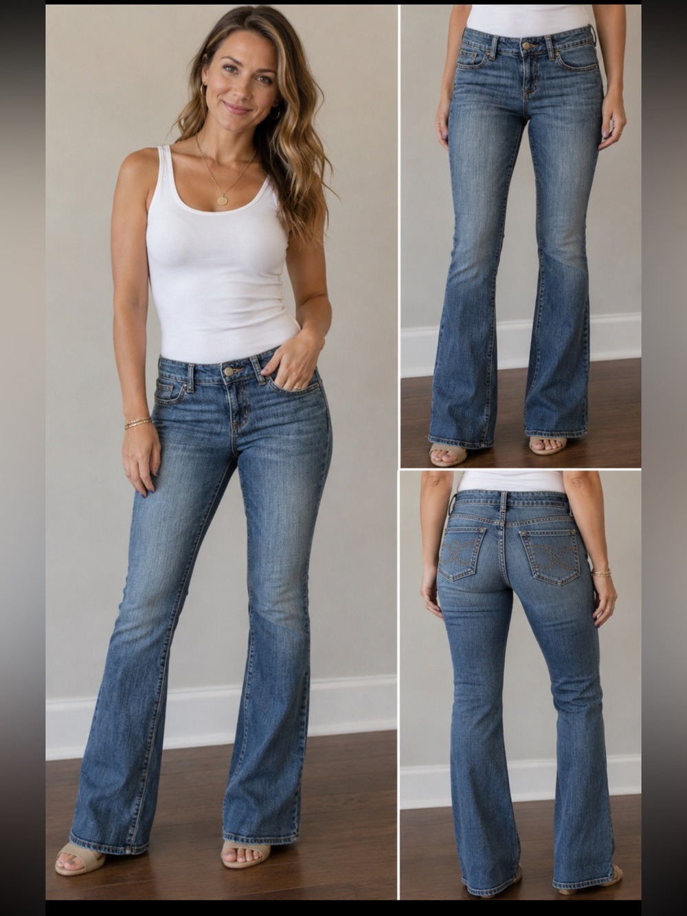 GAP Vintage Premium Flare Jeans Blue Wash Sz 4 / 27